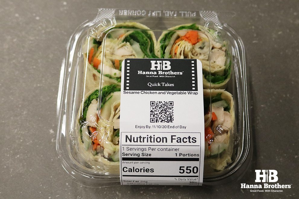 Sesame Chicken and Vegetable Wrap Quick Takes by Hanna Brothers